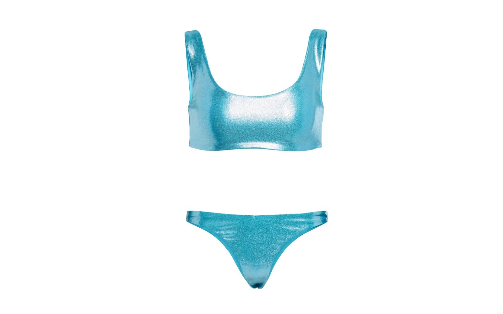 JADE SWIM Rounded Edges Bikini Top + High Waisted Vera Bikini Slip