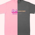 There is a double t-shirt for Barbie and Oppenheimer's release For those who never know how to choose