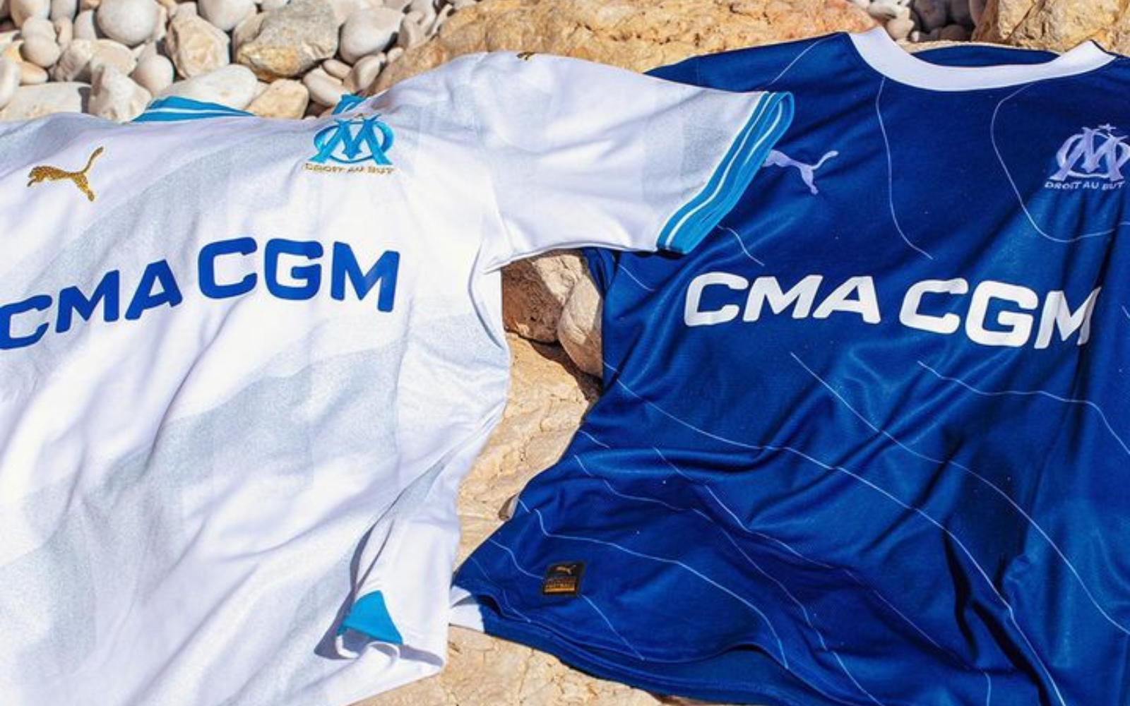 Maglia Olympique De Marseille - Collezione Ufficiale - OM - Poliestere - Taglie Uomo S-XXL
