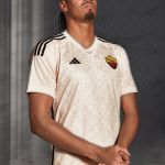 As Roma's away shirt is inspired by travertine marble