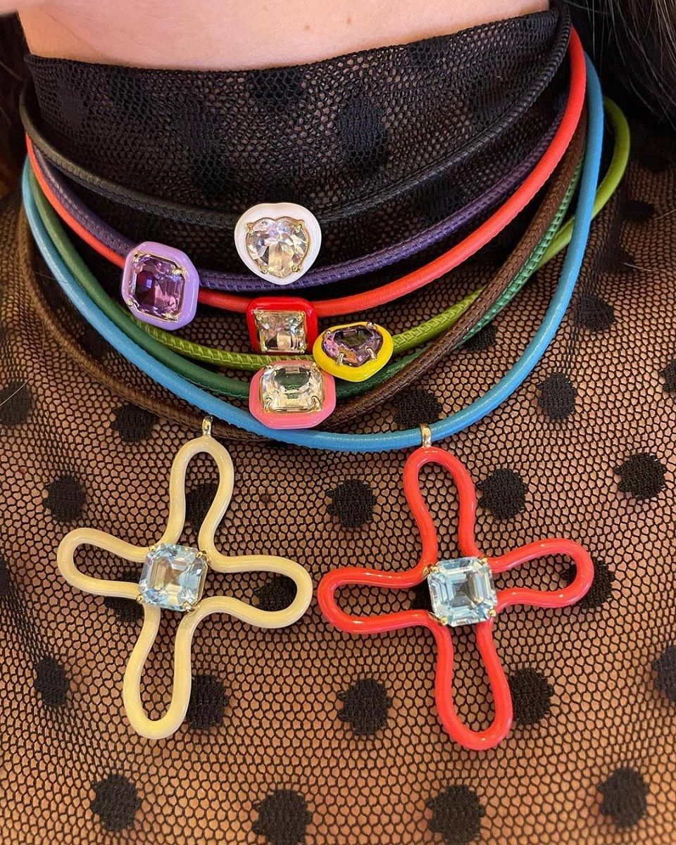 The 90s necklace is the accessory trend for summer From Drew Barrymore to Bella Hadid, no celebrity can resist the cord necklace | Image 463342