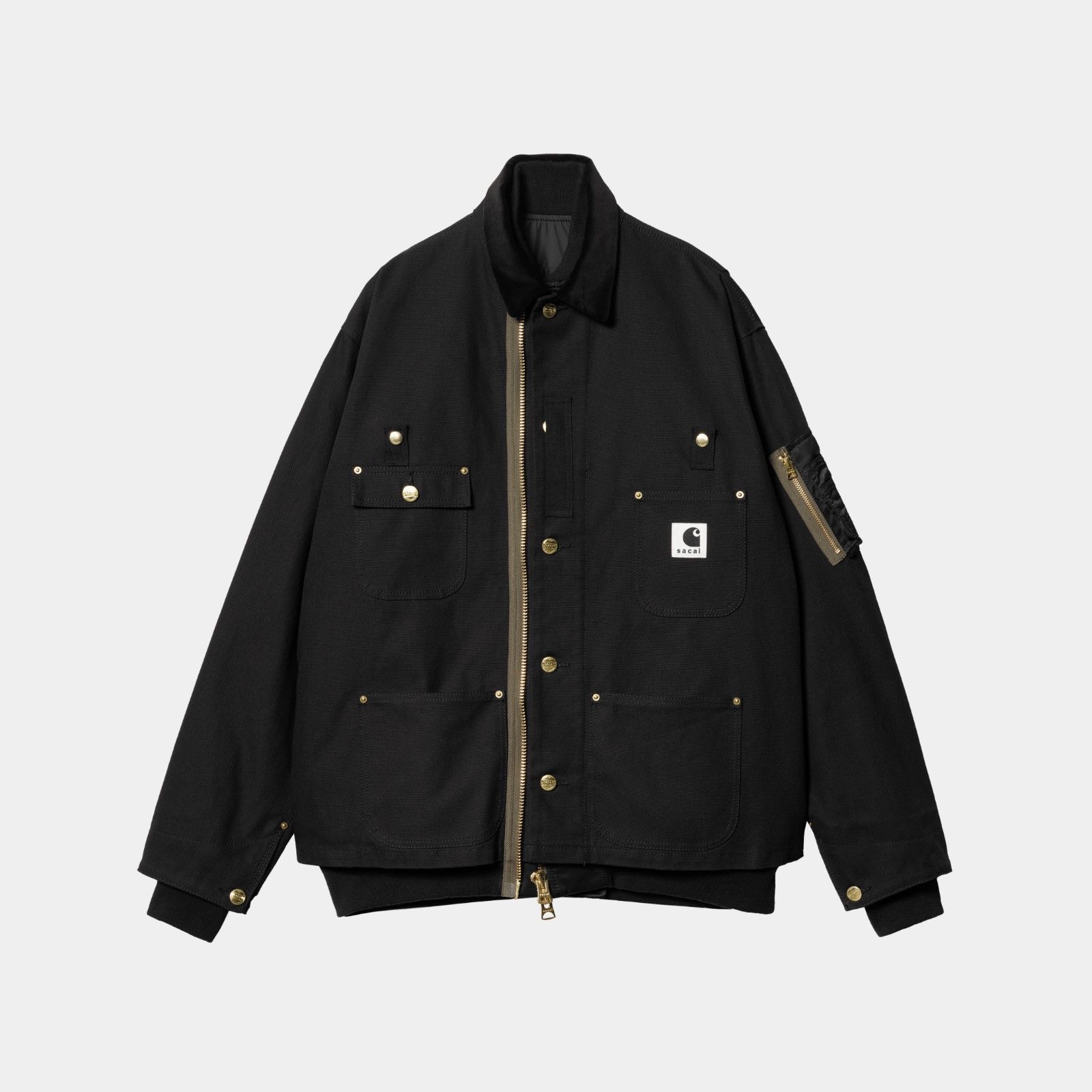 sacai✖Carhartt WIP リバーシブル ジャケット　ブラック Carhartt WIP x sacai Reversible Duck Jacket 3colors Black