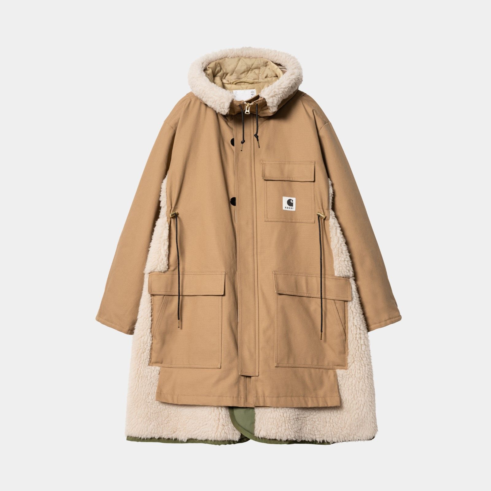ジャケット・アウター sacai x carhartt canvas parka Sacai - Sacai X Carhartt WIP Men's Canvas Parka Siberian