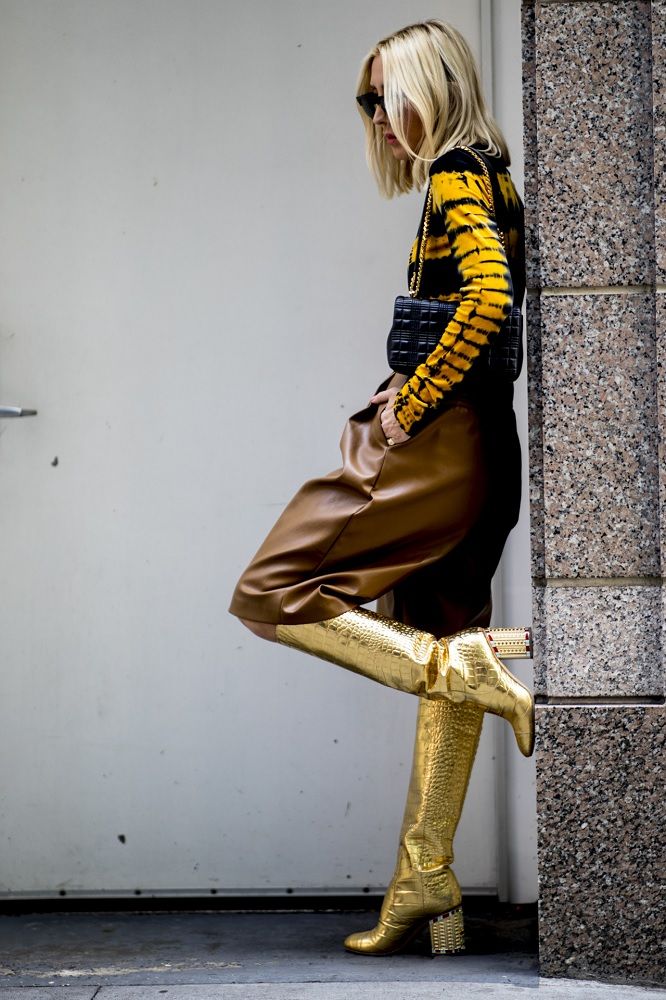 FW23 trend: metallic boots How disco boots can give fall looks a twist | Image 465955