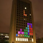 Giant playable game of Tetris at MIT