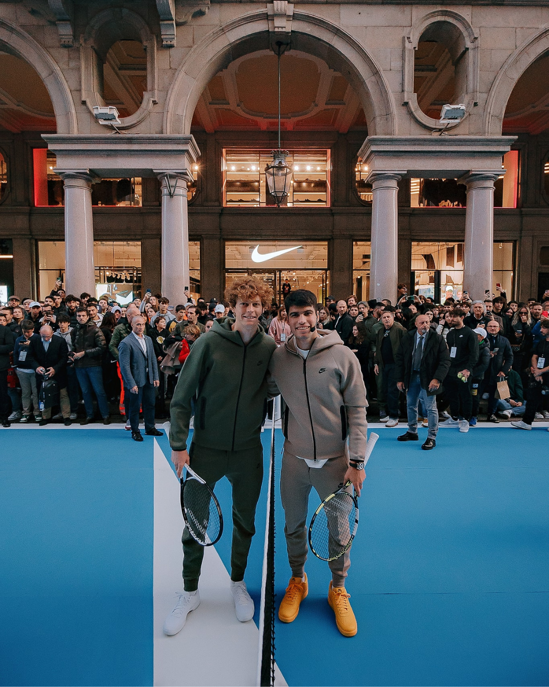 Sinner and Alcaraz kick off Turin ATP Finals We were at the Nike event featuring the two strongest tennis players of the new generation