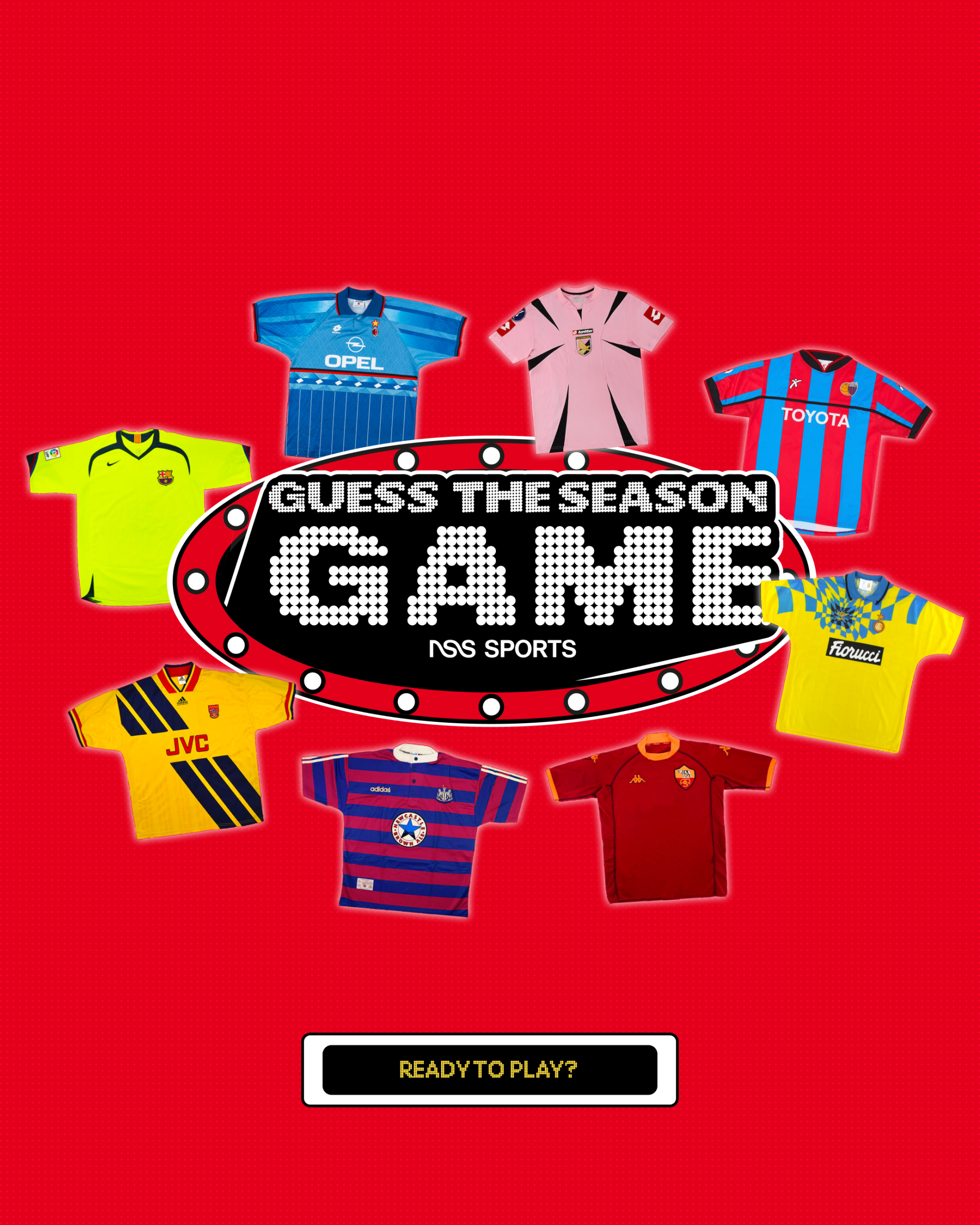 Play Guess The Season, the first nss sports videogame How well do you know football shirts?