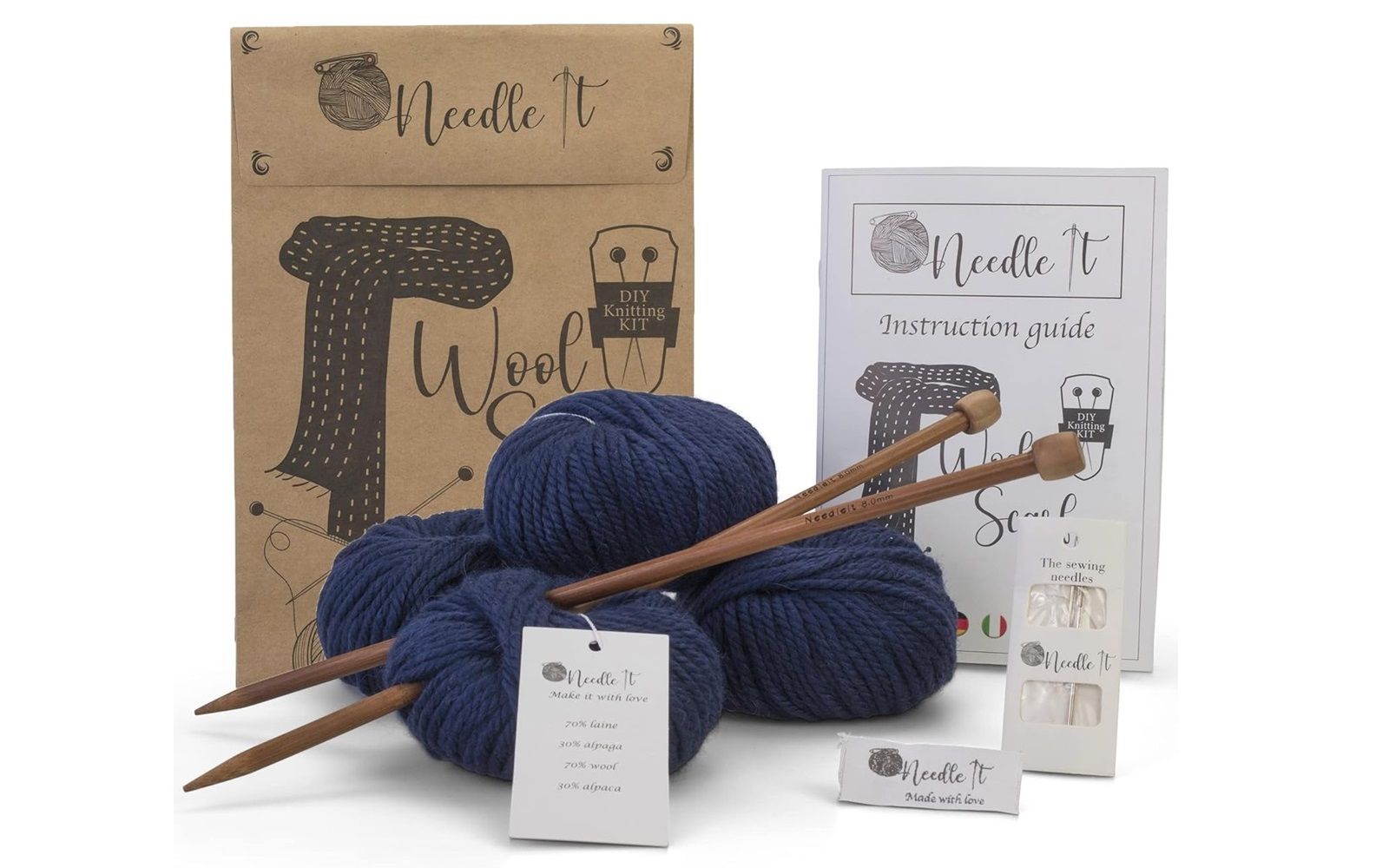 NEEDLE IT® - Complete beginner's kit with knitting needles