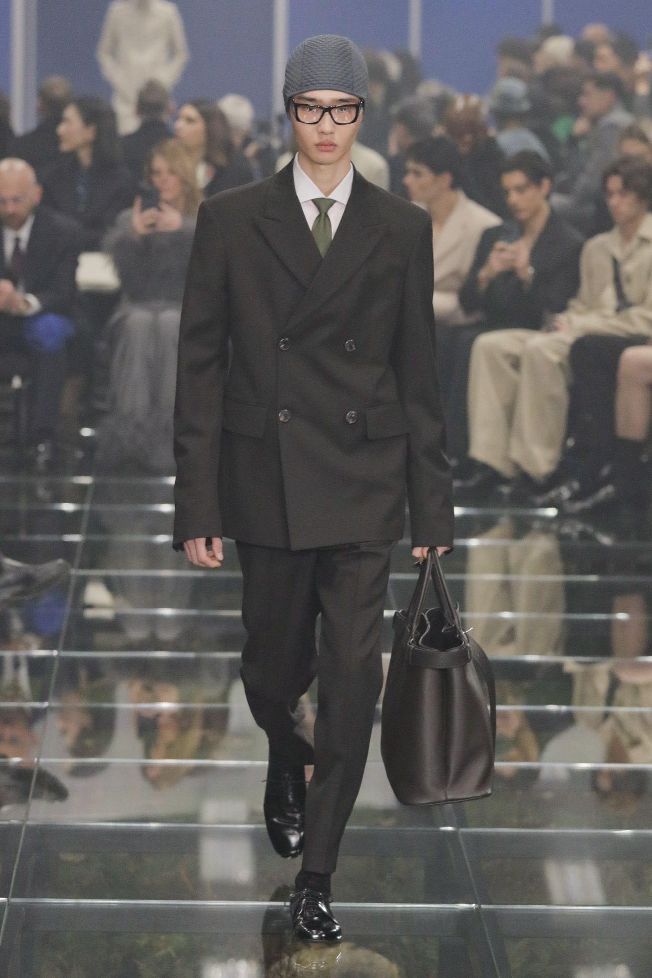 スーツ 1996aw prada jacket&slacks black(52) Prada Sport Gabardine Nylon Black Suit Blazer Jacket Size 52