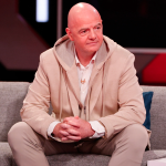 We have to talk about this Gianni Infantino's outfit The FIFA President turned the announcement of the Final into a show about himself