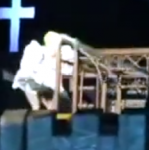 Lady Gaga Hit by a metal shaft!