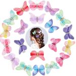 GEOSAR - 20 Butterfly Hair Clips