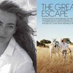 Tatiana Patitz and her son by Peter Lindbergh Vogue US August
