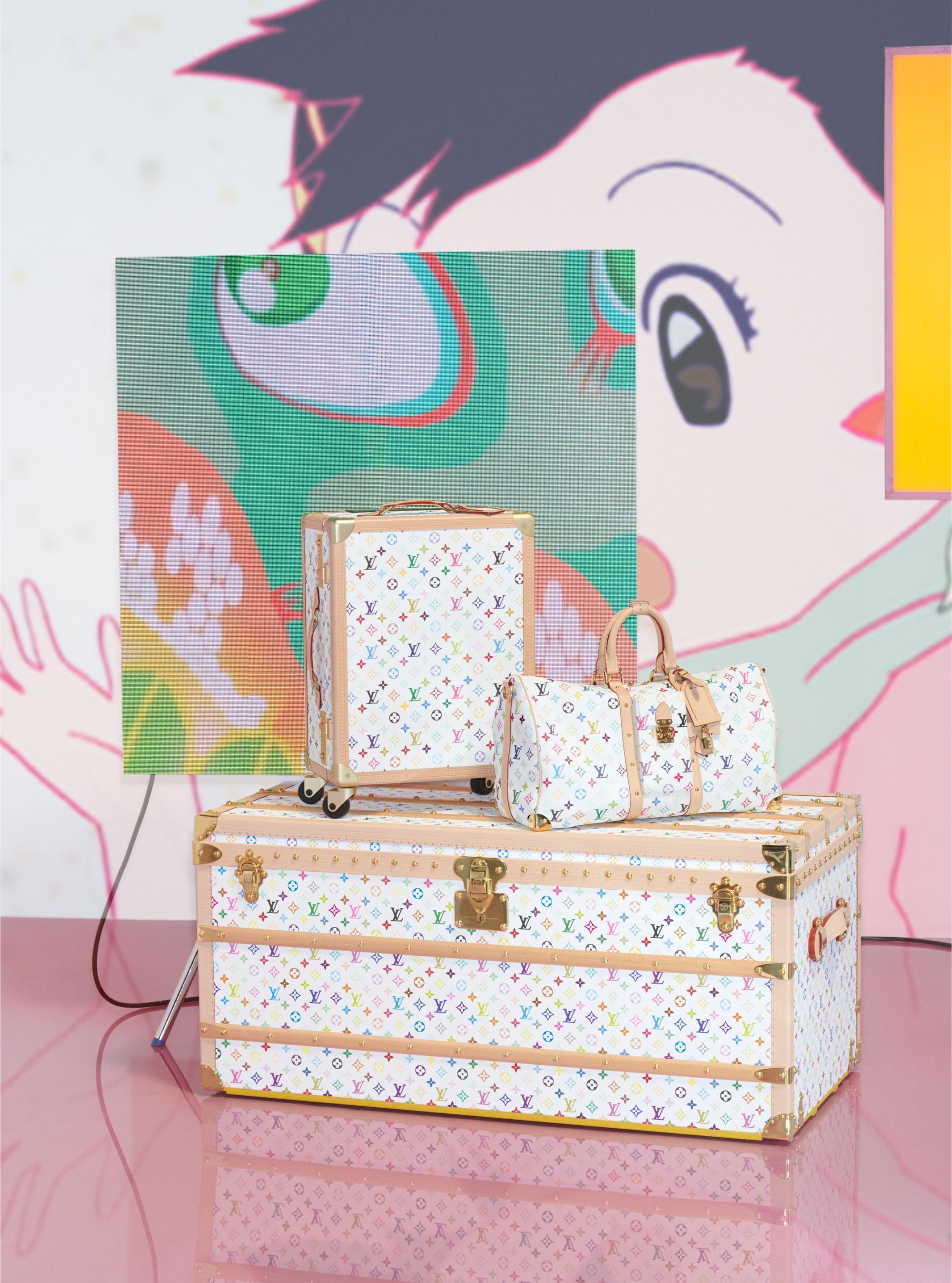 【最終セール】 LOUIS VUITTON レザータグ MURAKAMI Pre-Owned Takashi Murakami x Louis Vuitton Monogram Cerises