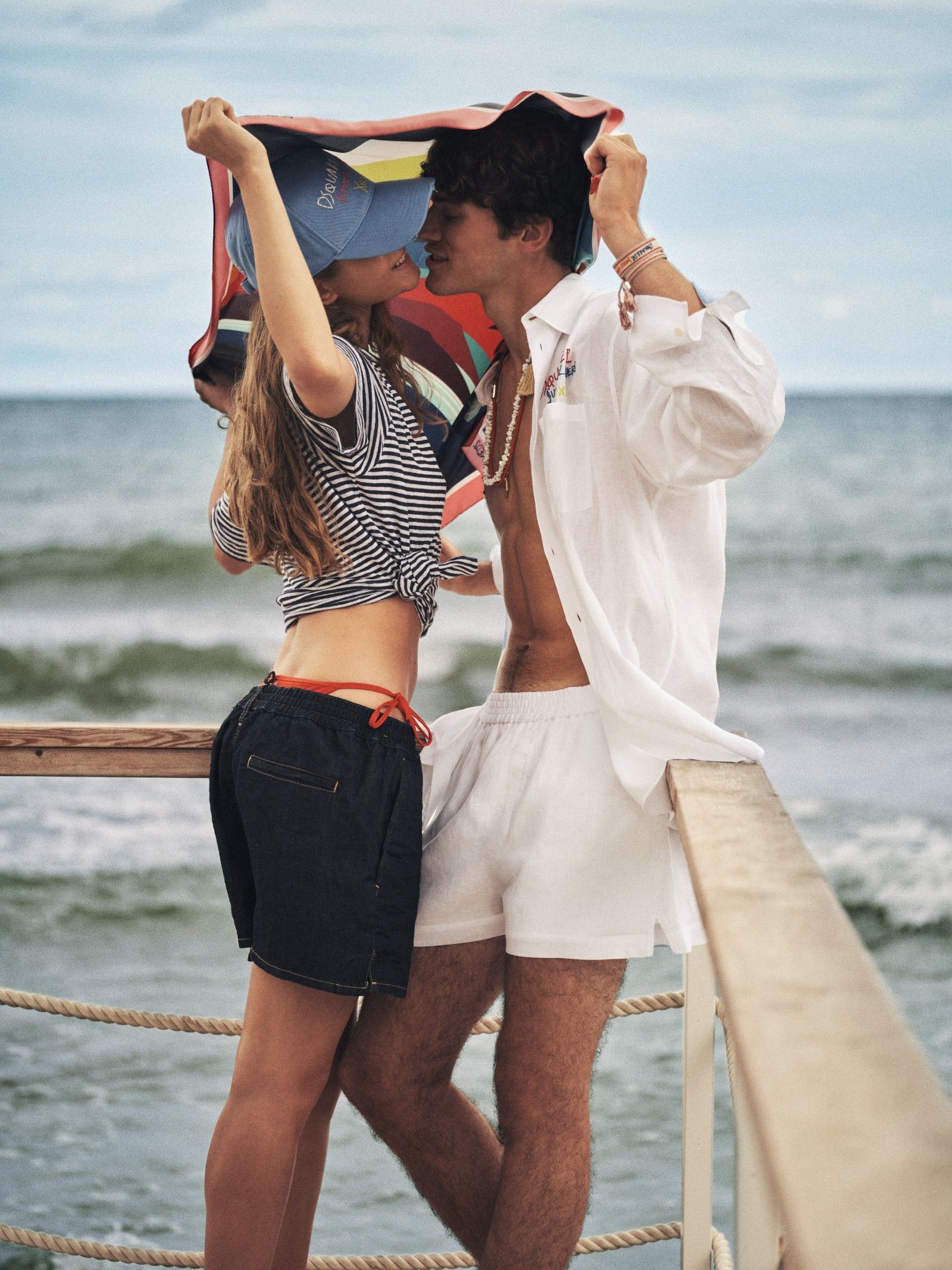 ワンピース Dsquared2 Dsquared2 Summer Lovers Cotton Short Dress Summer Lovers Women | DSQUARED2.