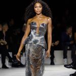 Metallic is the sizzling (and surprisingly versatile) trend for spring/summer 2025 Quicksilver on the skin, but also gold, bronze, and metallic finishes | Image 567649