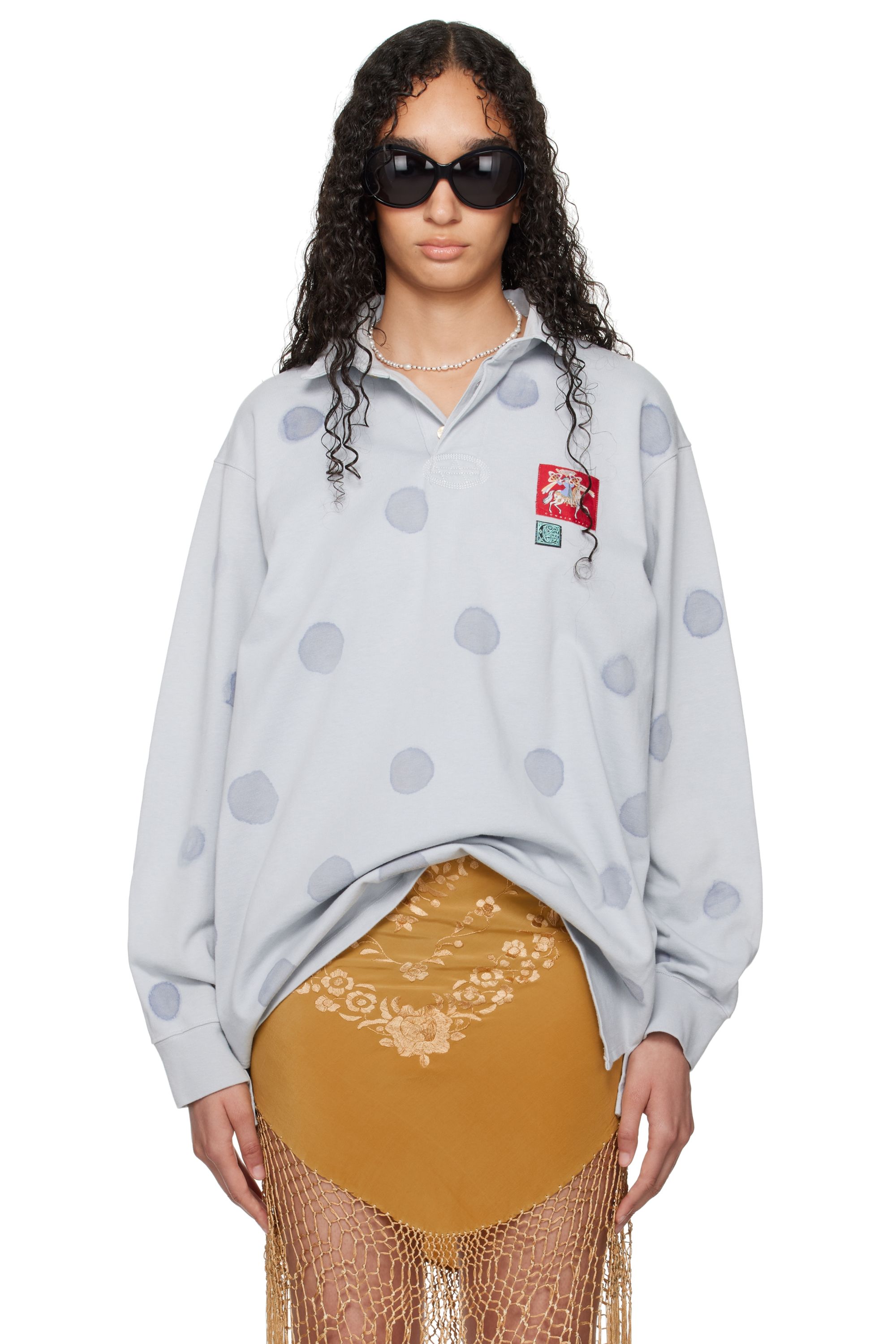 Conner Ives Polo de rugby Camelot bleu exclusif à SSENSE