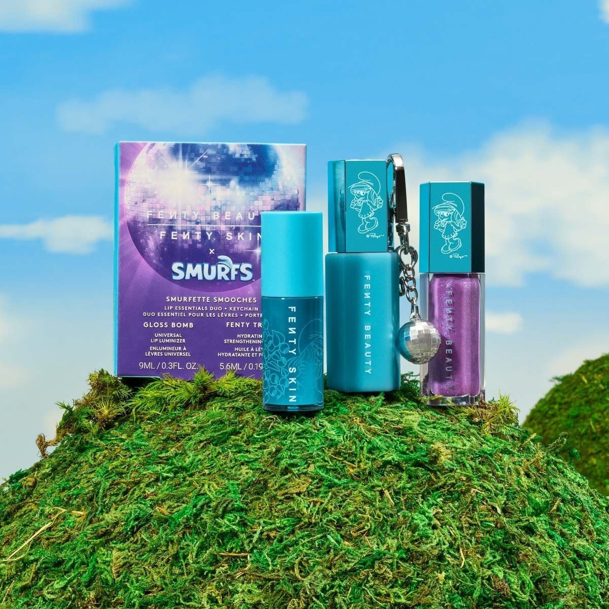 リップケア FENTY BEAUTY x SMURFS Smurfette Smooches Smurfette kisses in full effect with the Smurfette Smooches