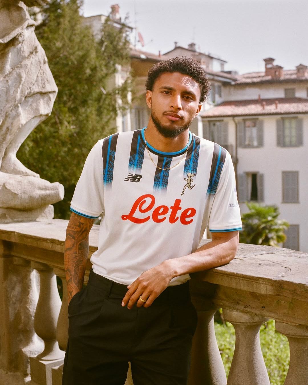 New Balance has reintroduced a historic logo for Atalanta&apos;s Away jersey As well as a homage to late 80s patterns