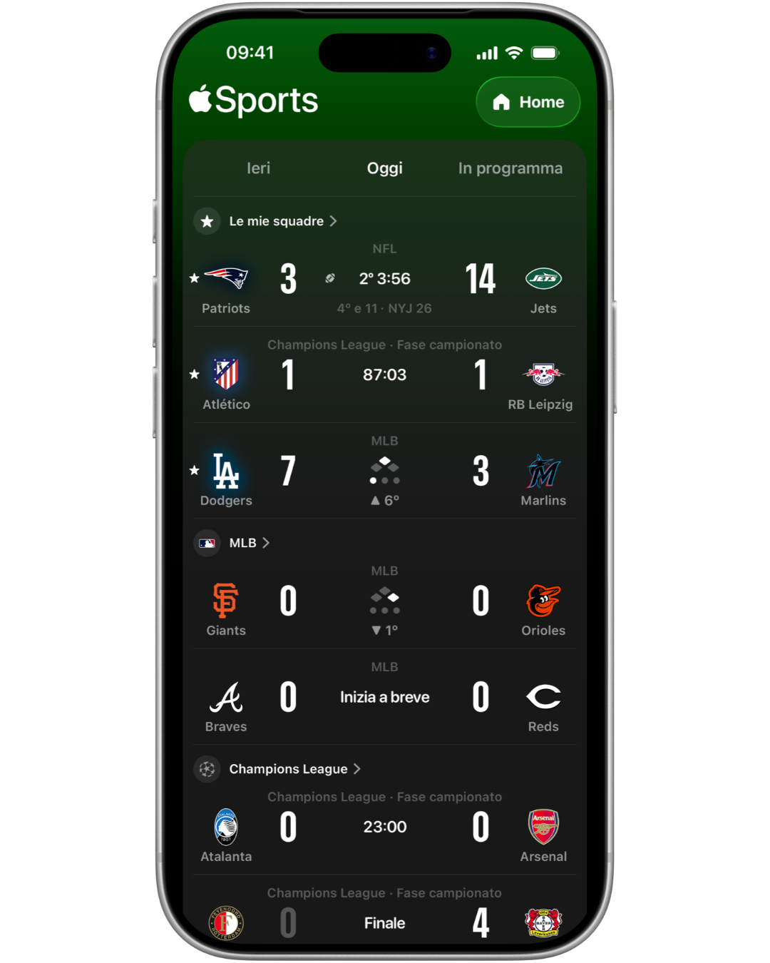 C&apos;è una nuova app per risultati sportivi firmata Apple Si chiama Apple Sports e vi farà dimenticare le app a cui eravate abituati finora