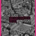 The map of Milan Fashion Week Women's SS26 Are you ready?