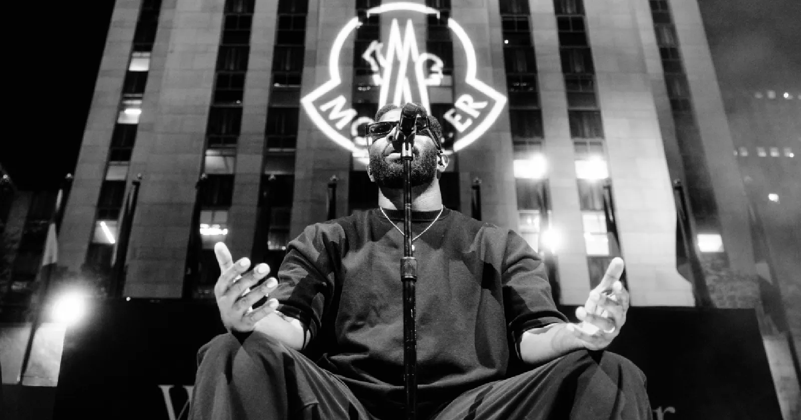 Moncler lit up New York's Rockefeller Center with Tobe Nwigwe