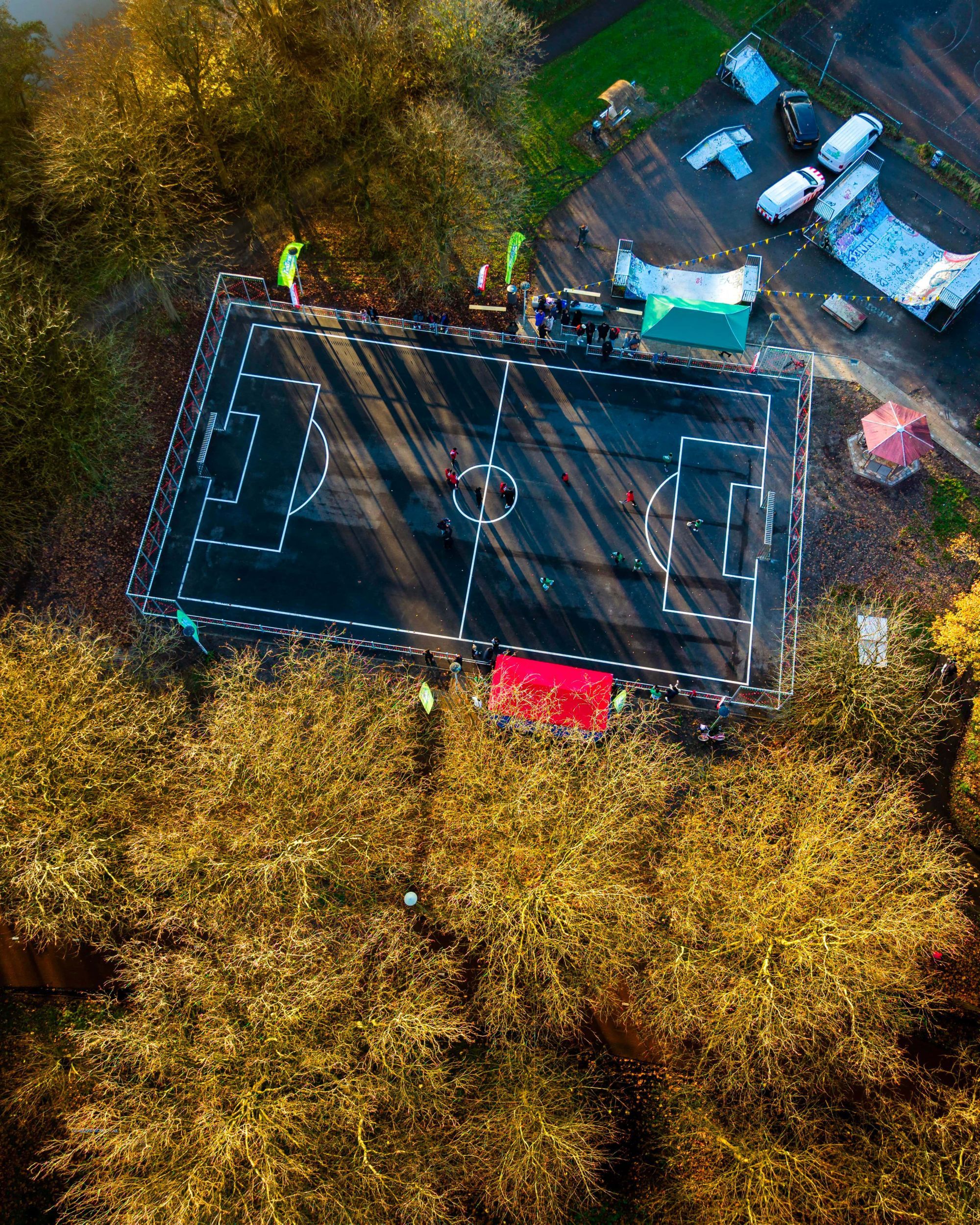 The street football pitch inspired by an Ajax jersey It's the Adidasplein in Amsterdam, obviously