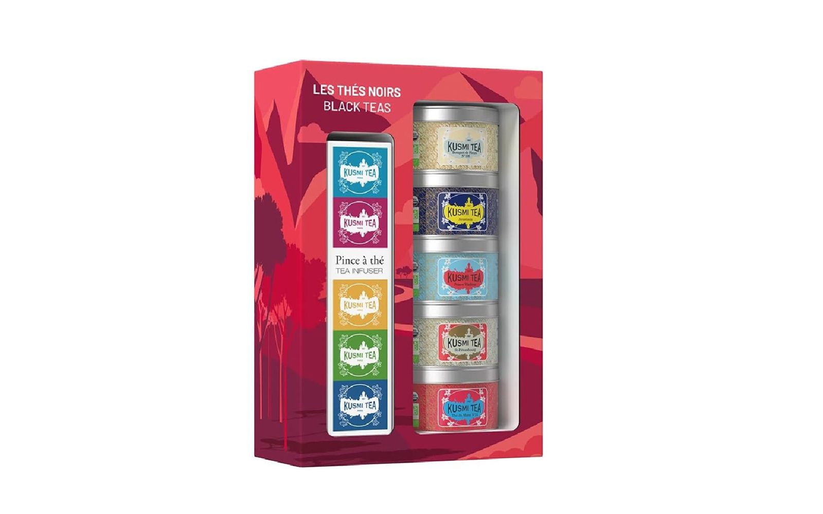 KUSMI TEA - Cofanetto Black Teas bio con infusore a pinza