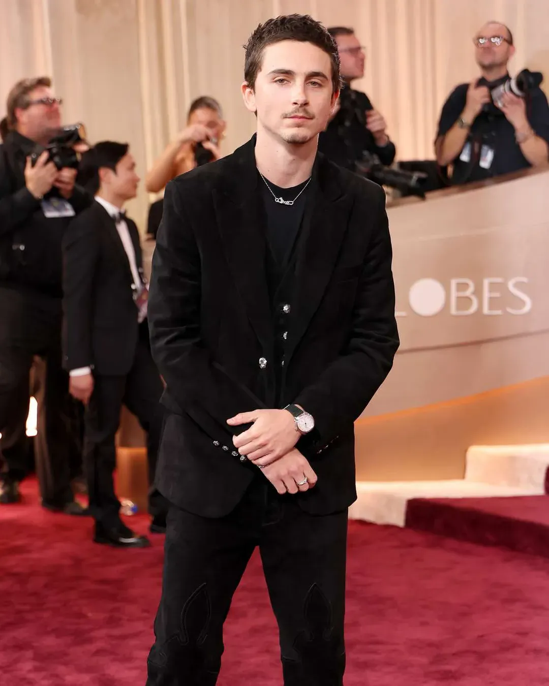 Don't underestimate Timothée Chalamet's Golden Globes look A diamond among penguins