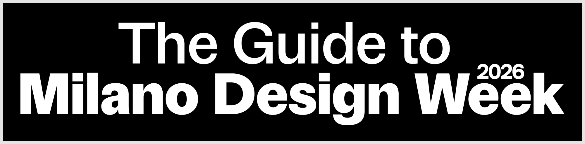 Design Week Milano 2026