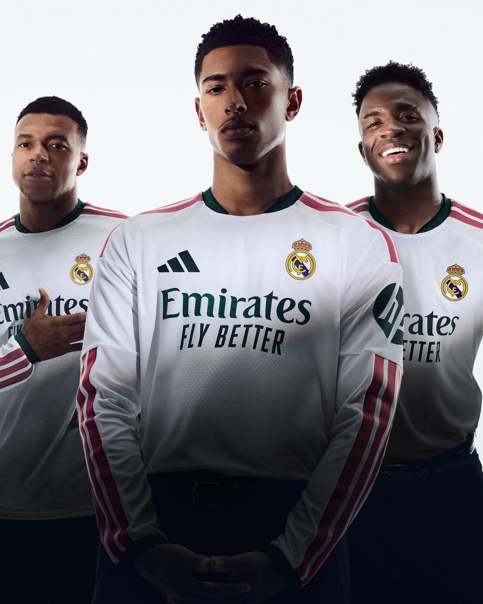 The new 2026/27 Real Madrid Home jersey features pink and green delivers a fresh and fashion-forward interpretation
