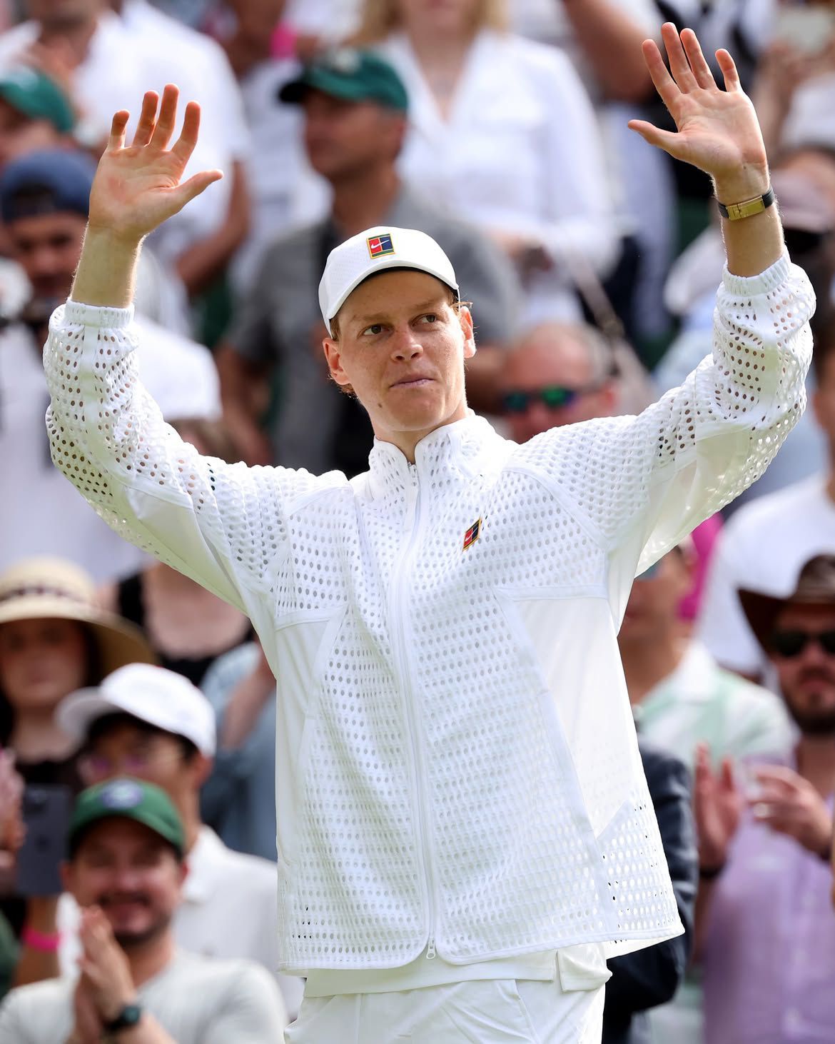 Jannik Sinner wore a holey jacket at Wimbledon A special Nike Court jacket inspired by ACG