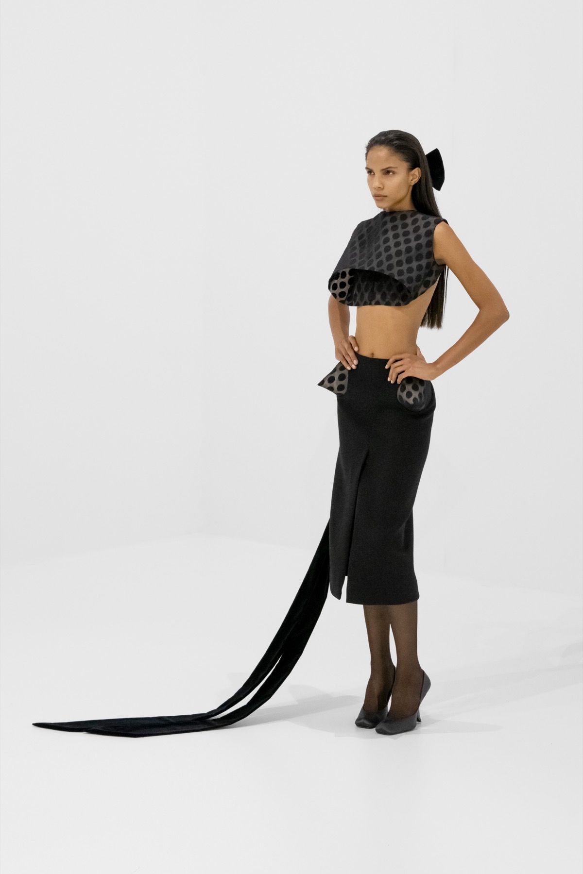 The Poetics of shapes and volumes in Jean Paul Gaultier's Couture 2027 Duran Lantik's debut collection is an ode to the brand's heritage and that of France as a whole | Image 626418