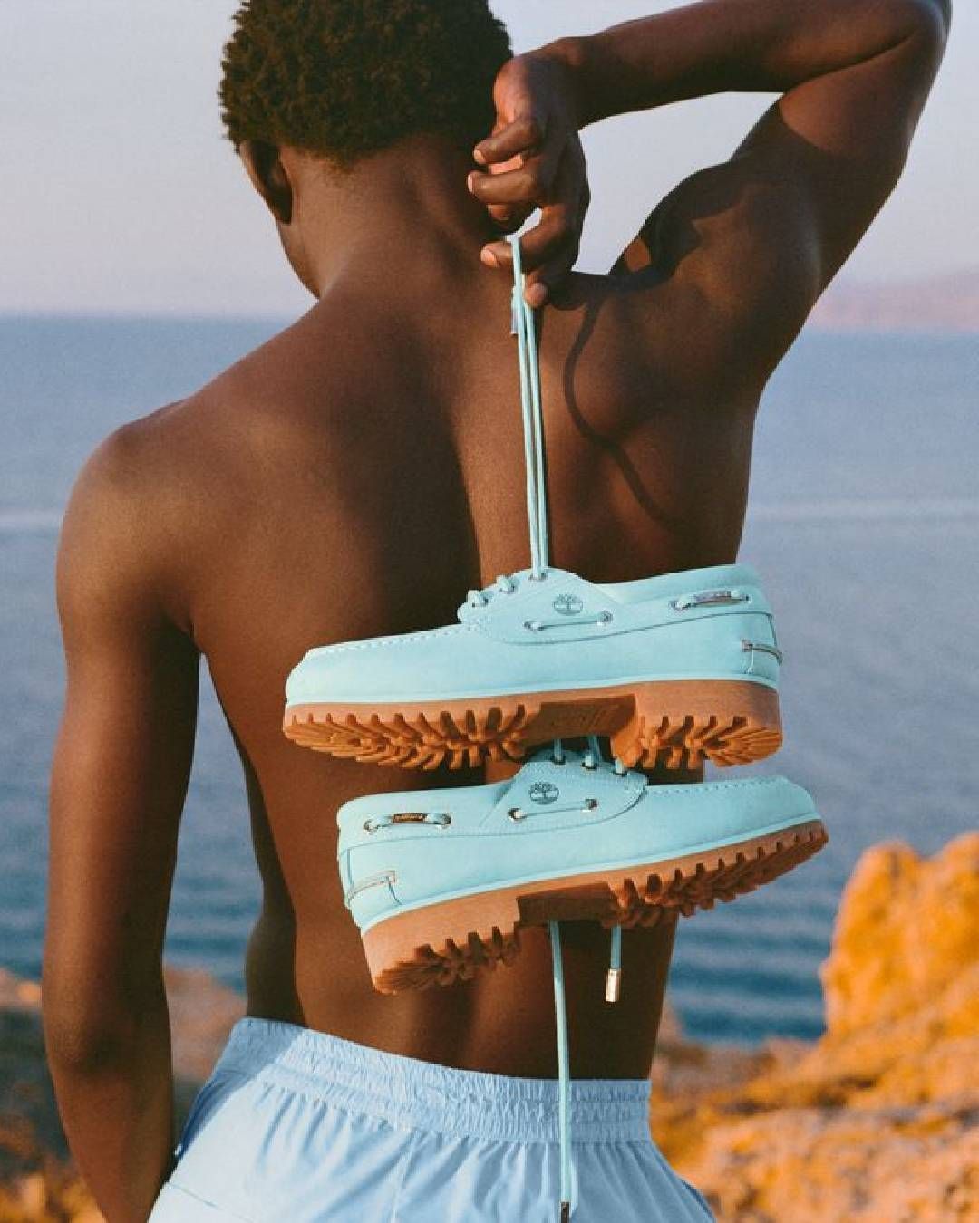 Jacquemus and Timberland Reveal Their Second Collaboration A Shoe in a Tiffany Blue Hue