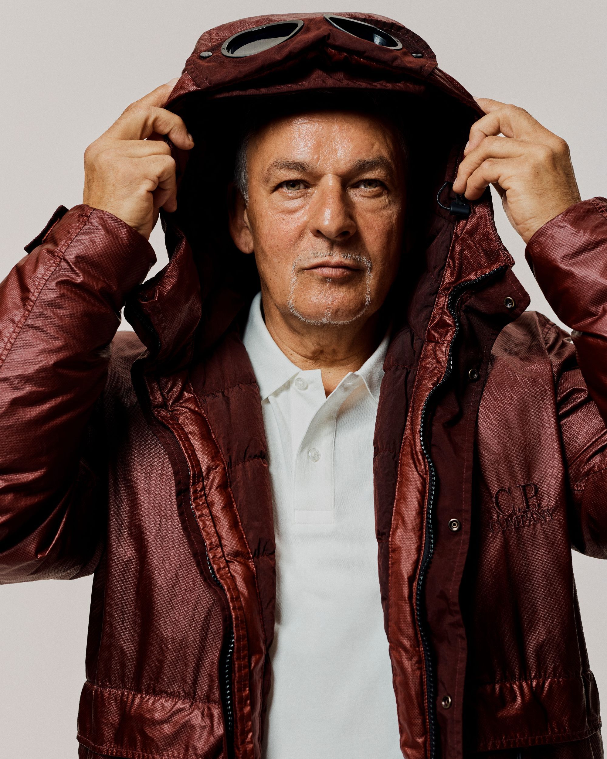 Nobody is as perfect as Roberto Baggio in a C.P. Company outfit The Divine Goggle