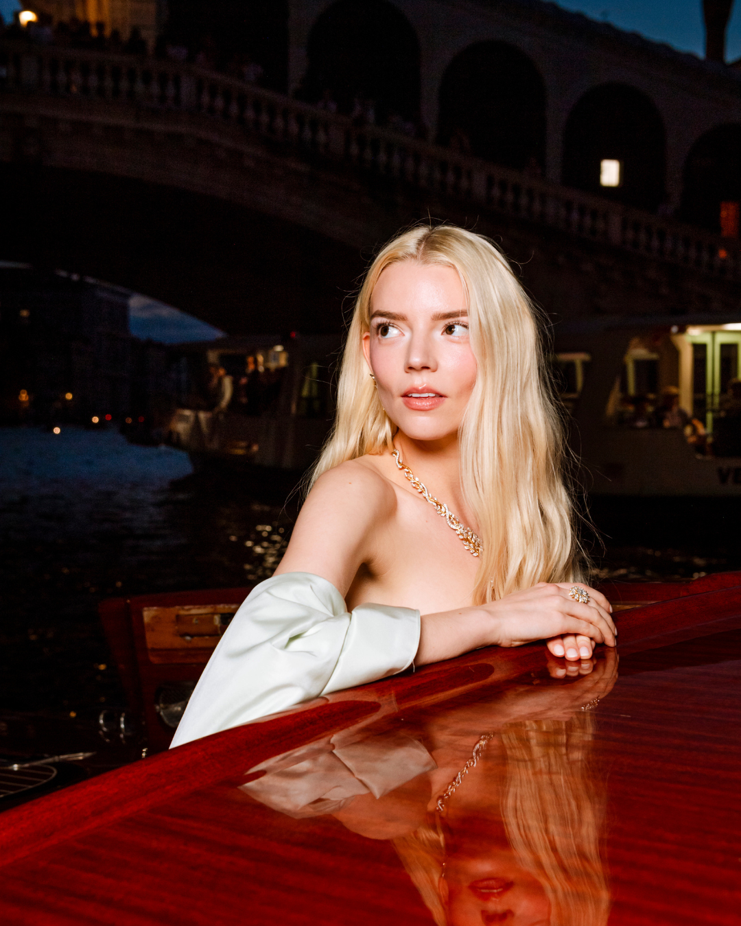 Tiffany&Co. celebrates its autumn garden on the Grand Canal At Fondaco dei Tedeschi, the gala for Blue Book 2026: Hidden Garden, with Anya Taylor-Joy and Matilda De Angelis among the guests