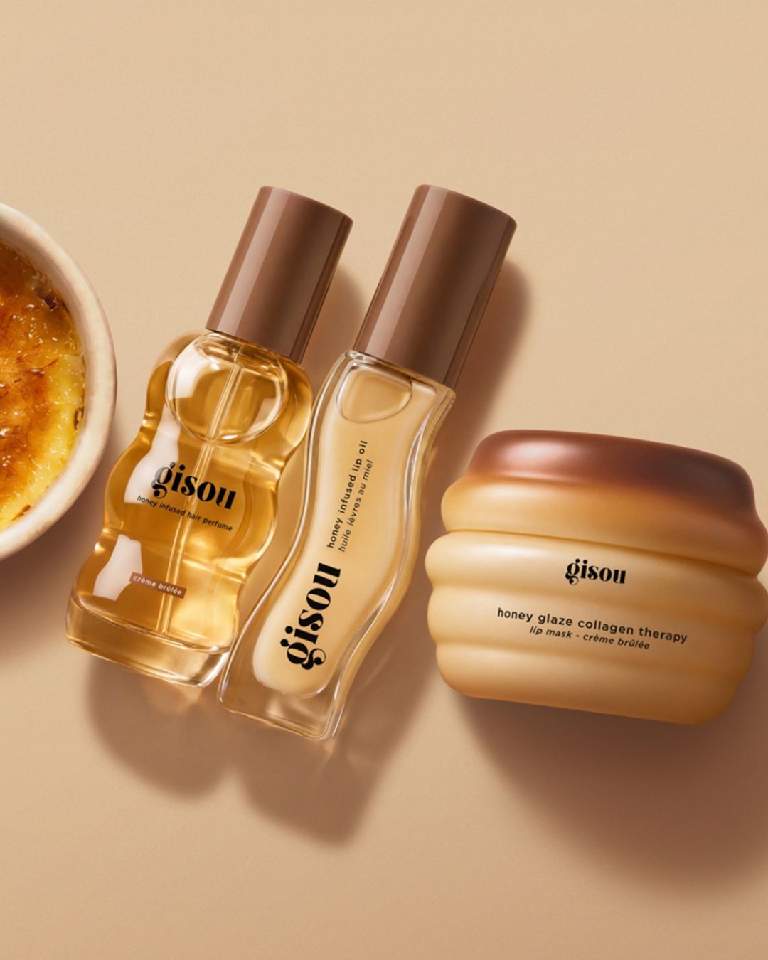 Gisou turns crème brûlée into a beauty collection Autumn tastes like vanilla, caramel and freshly scented hair
