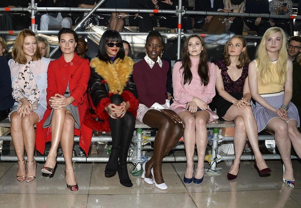 Celebrities sit front row at Paris Fashion Week