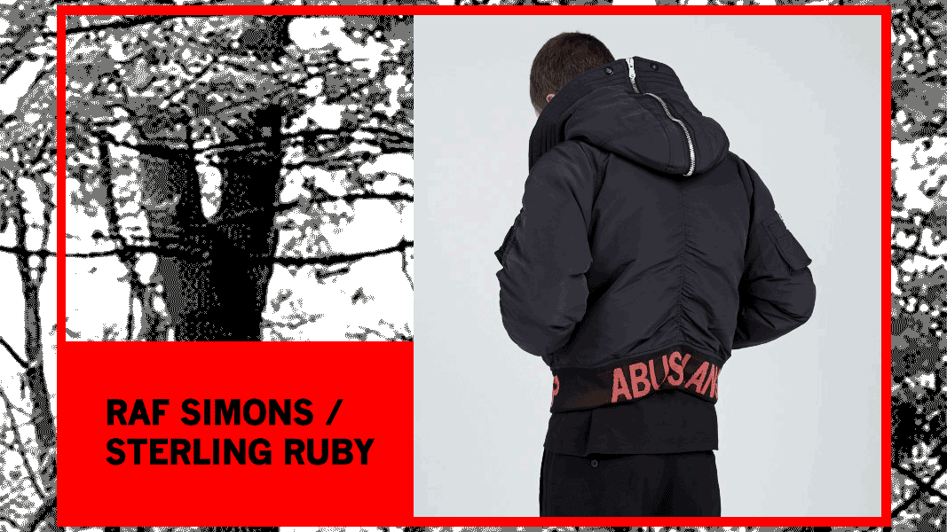 Raf Simons / Sterling Ruby マフラー Raf Simons Sterling Ruby Printed Sweatshirt, $412 | farfetch