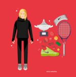 Nike Tech Pack athletes illustrations by Marcello Pisano