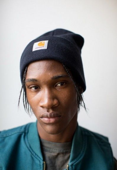 STUSSY x CARHARTT コラボ ニットキャップ ブラウン STUSSY x CARHARTT コラボ ニットキャップ ブラウン