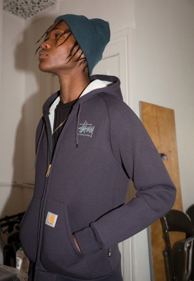 限定Stüssy x Carhartt カーハートベスト　黒xネイビー Yahoo!オークション - カーハート ステューシー stussy carhartt